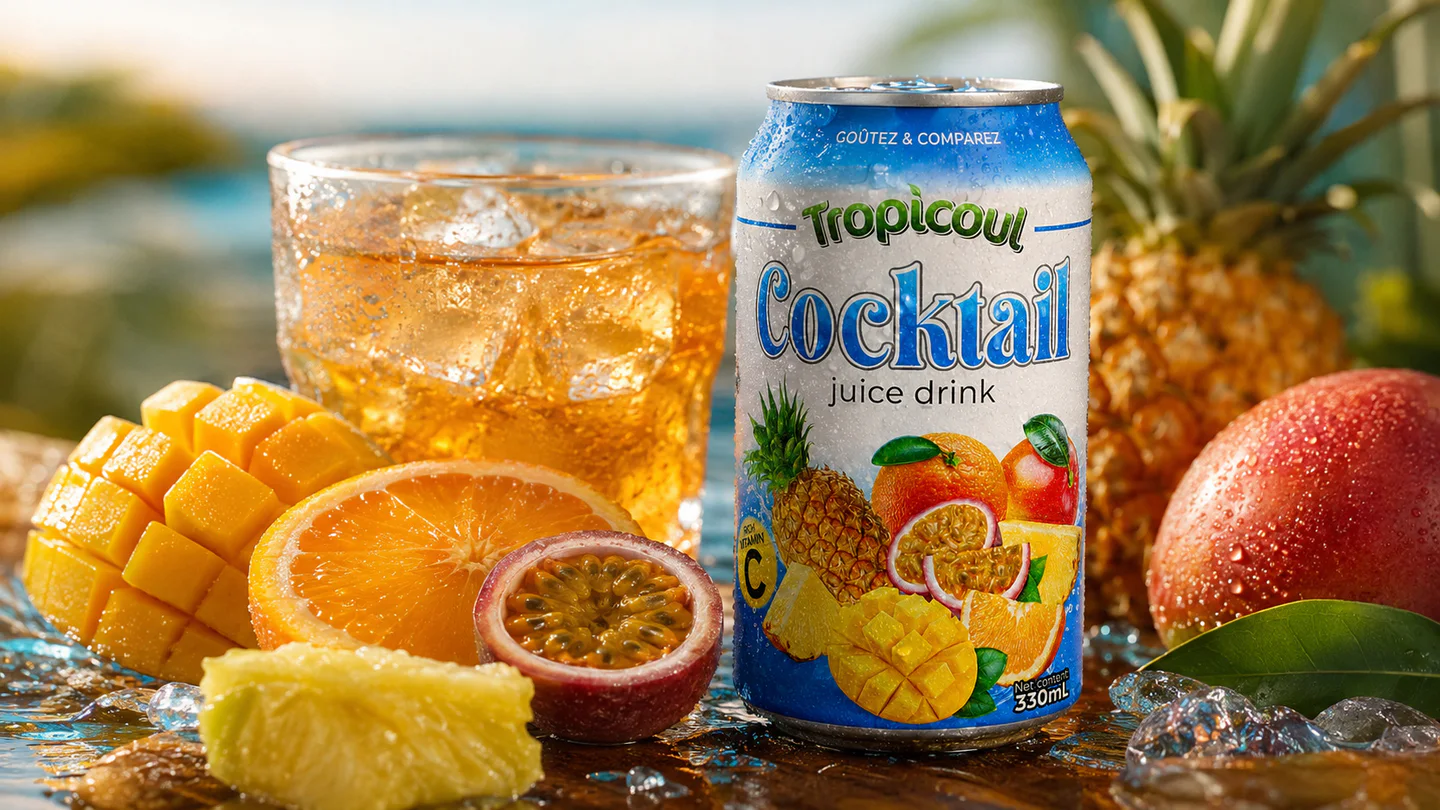 Tropicoul Cocktail — la texture donne le ton, photographie éditoriale.