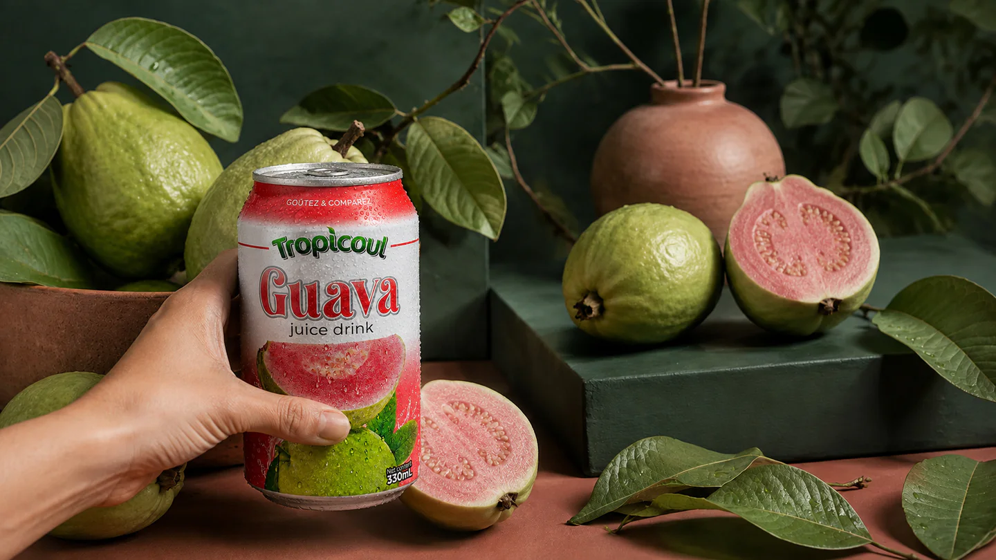 Tropicoul Goyave — une palette reconnaissable, photographie éditoriale.