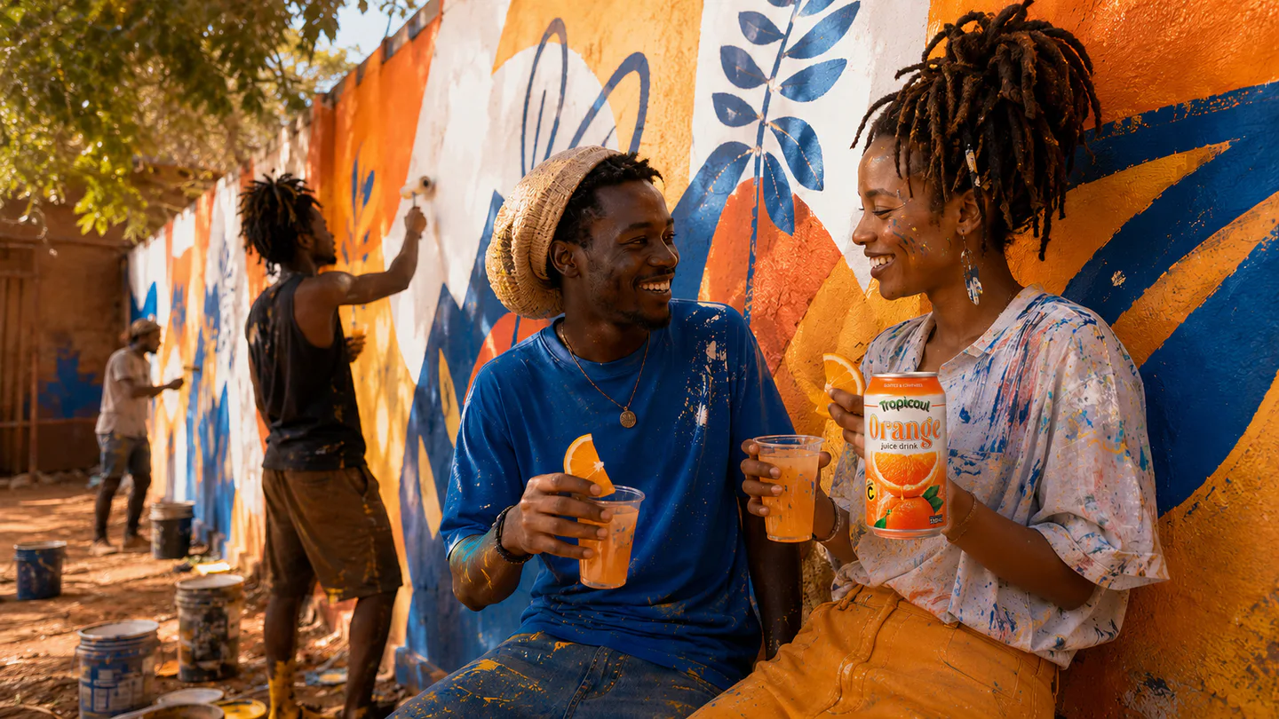 Tropicoul Orange — vivre le moment pleinement, photographie éditoriale.