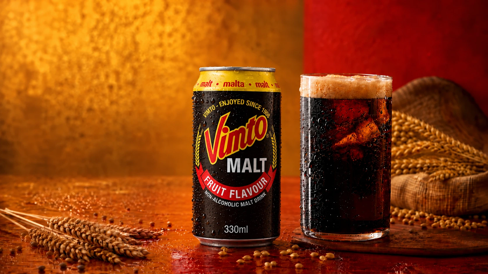 Univers Vimto — le territoire malt, photographie éditoriale.